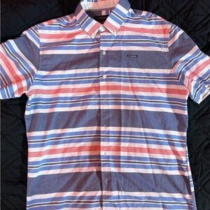 U.S. Polo Assn. Men's Casual Striped Shirt - Blue, Pink, White